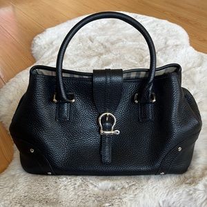 Burberry Small 'Eden' Nova Satchel in Black Leather